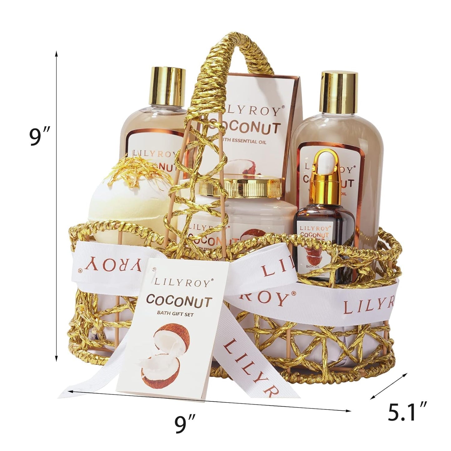 Mothers Day Gifts for Mom - 8-Piece Luxury Bath & Body Gift Set for Women, Self Care Kit, Spa Gift Baskets with Bath Bomb | Perfect Christmas, Birthday Gifts for Her, All Occasion Holiday Present