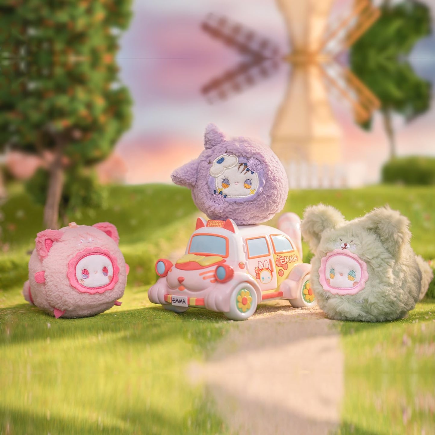 LUCKY EMMA RUA RUA Zoo Tuan Tuan Series Blind Box 6PCS Blind Bag Collection Toys Desktop Cute Blind Box Figures for Birthday Gifts