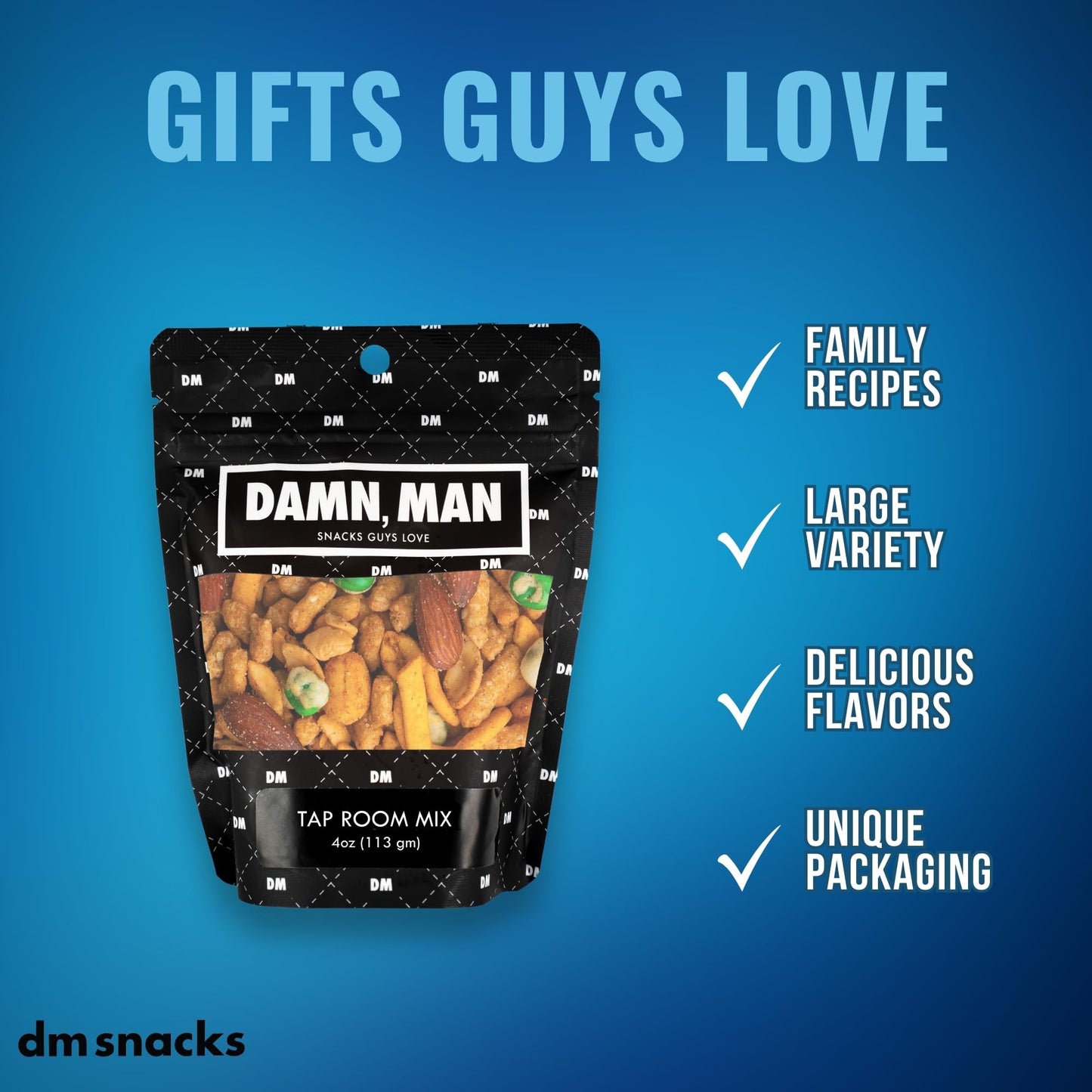 Gourmet Nut Gift Box for Men - 6 Unique Handcrafted Snacks, Ideal Gift for Dad, Birthday, or a Bold Snack Adventure