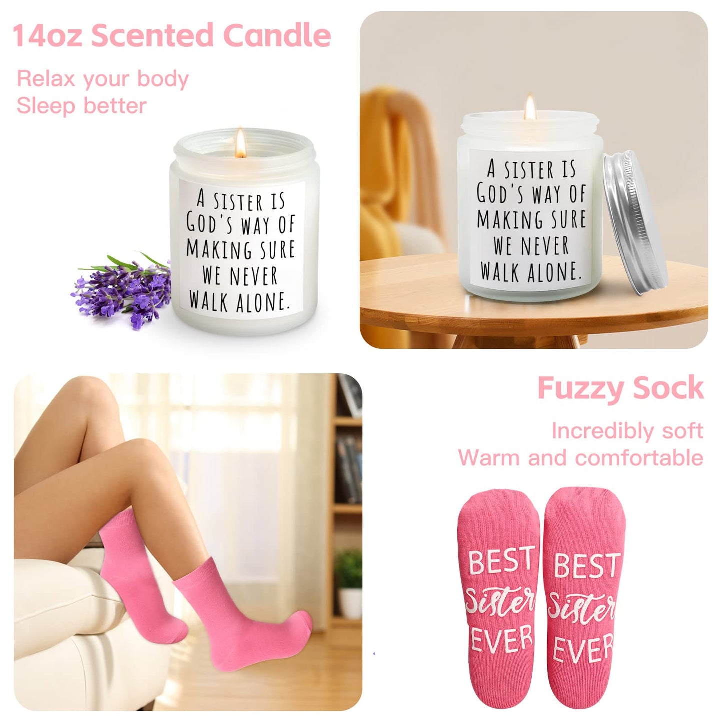 Sister Birthday Gifts, Sisters Gifts from Sister, 9PCS Unique Gift for Sisters Gift Baskets Ideas for Christmas, Birthday, Mothers Day, Valentines Day