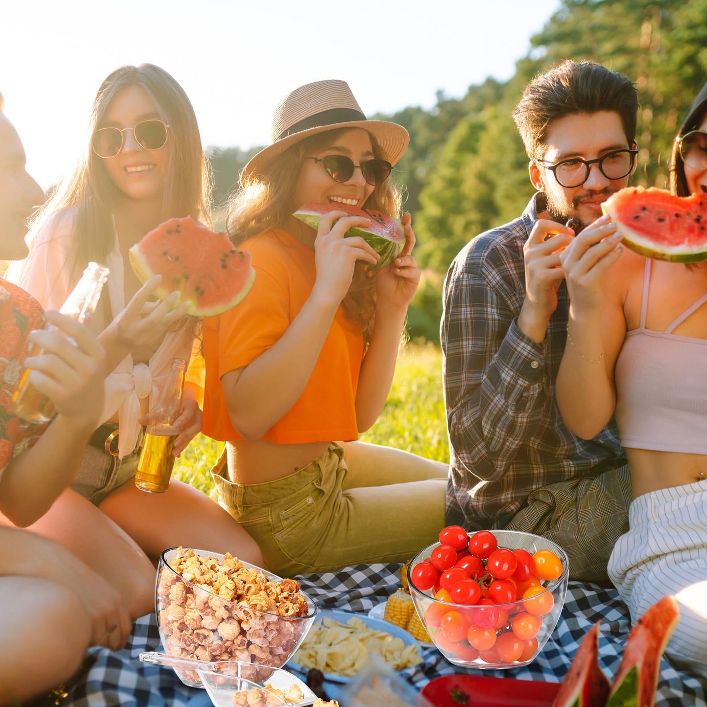 Reallnaive 18 Pcs Party Supplies Set Include 6 Pcs 35oz Candy Serving Bowls and 12 Pcs Mini Chalkboard Food Signs with 1 Marker Pen for Candy Buffet Wedding Party Table Display Decorations