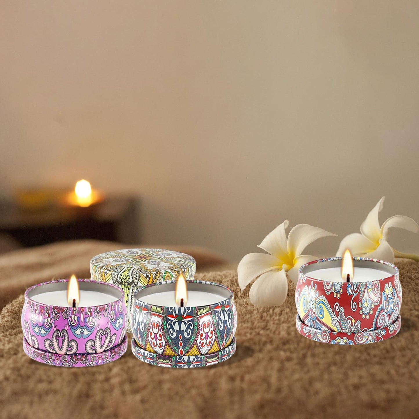 24 Scented Candles Set - Natural Soy Wax and Fragrance - 2.5 Oz Jar Candle Gifts Set for Home Decor Bath Relaxing