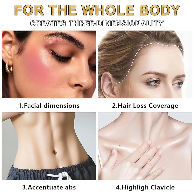 6 Colors Cream Contour Stick Makeup Contour Kit,Double-ended Cream Bronzer Stick for Sculpt, Highlighter Stick,Cream Blush Stick,Lightweight Contour Makeup Kit, Matte & Dewy Finish (SET B)