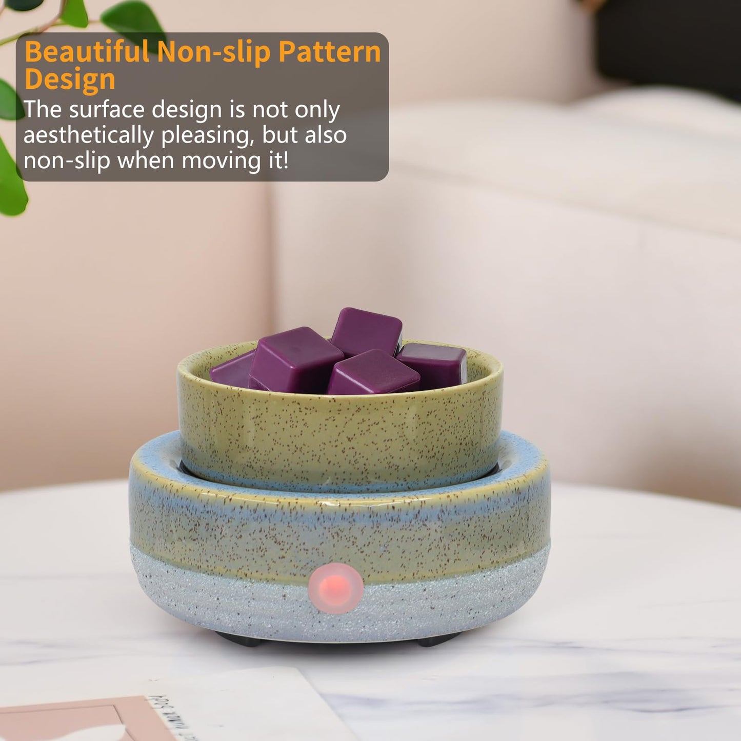 Candle Wax Melt Warmer with Timer Ceramic Electric Wax Melt 4-in-1 Oil Burner Adjusting Temperature Fits Yankee Large Jar Scented Candle for Home Decor Birthday Gifts for Women Mom Grandma Girls