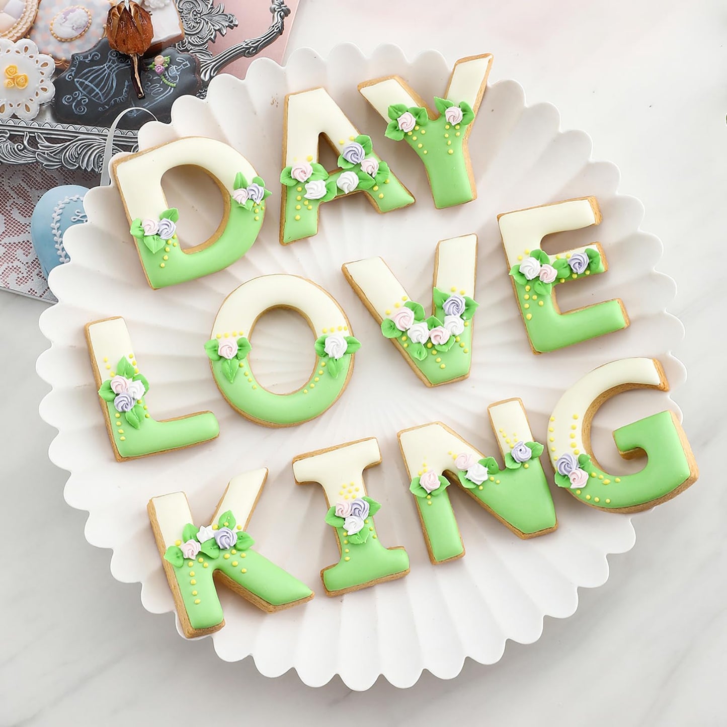 Alphabet Letter Cookie Cutters Shapes Large 3 Inch - 26 Pcs Stainless Steel Cookie Cutter Set Fondant Biscuit Fruit Dough Mold Tools for Birthday, Christmas, New Year and Holiday Party Decorations