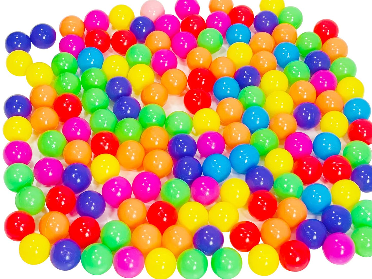 LANGXUN 50 100 200 Balls Soft Plastic Ball Pit Balls for Kids, Gift for Baby Toddler Birthday Christmas, Ball Pit Play Tent, Baby Kiddie Pool Water Toys, Party Decoration