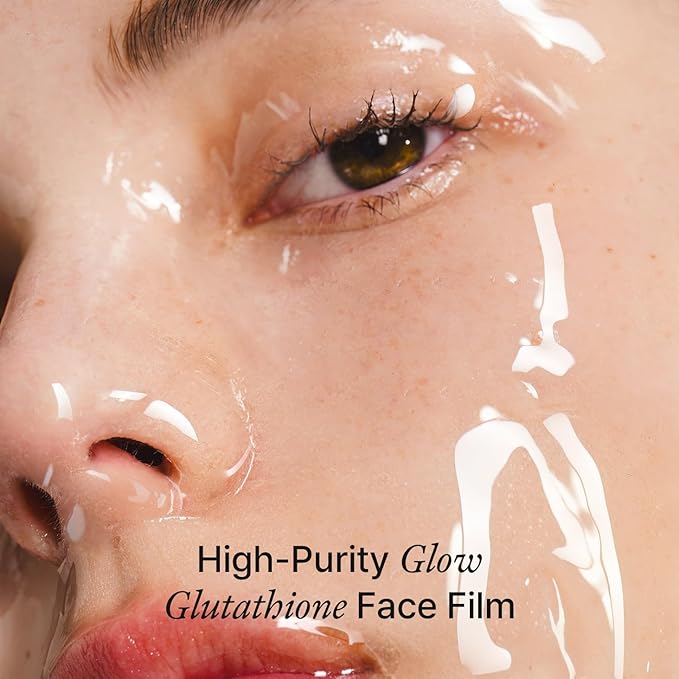 House of B Glow Glutathione 2-Step Face Film Set for Wrinkle Reduction & Skin Tone Enhancement, Shine Your Light with Korean Mask
