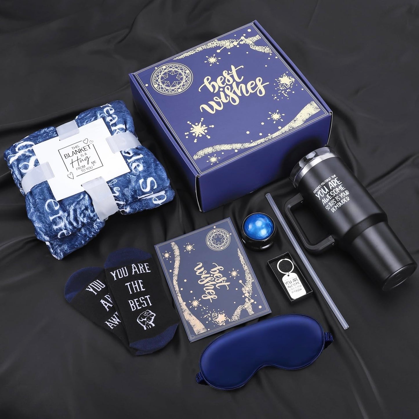 Gift Baskets for Men - Best Birthday Gifts Box, Anniversary Gift Set, Boyfriend Gift Kit, Get Well Soon Basket, Self Care Package, Unique Ideas Present for Man Him Dad Brother Husband Boy Friend