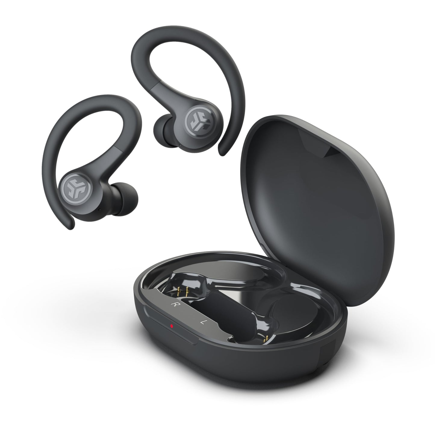 JLab Go Sport+ Wireless Workout Earbuds Featuring C3 Clear Calling, Secure Earhook Sport Design, 35+ Hour Bluetooth Playtime, and 3 EQ Sound Settings (Graphite)