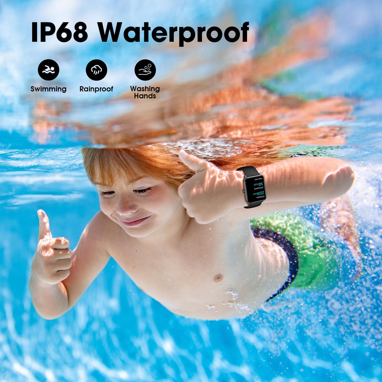 Pedometer Watch Senior Friendly No App/Phone Required, Waterproof Fitness Tracker Watch with Step Counter Calories/Sleep Tracker for Walking Running for Men Women