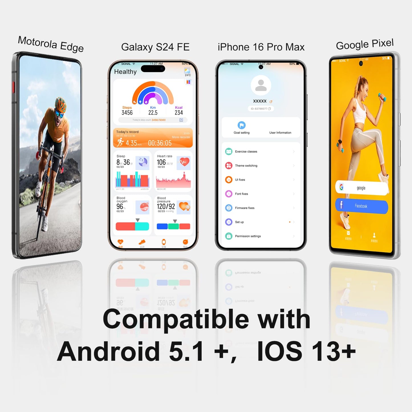 Smart Watches for Women Men Fitness Tracker Watch 2.04 HD Screen Sport Watch with ChatGpt AI Voice 3 Bands Step Counter 24/7 Heart Rate Sleep Monitor Smartwatch for Android iOS (Silver)