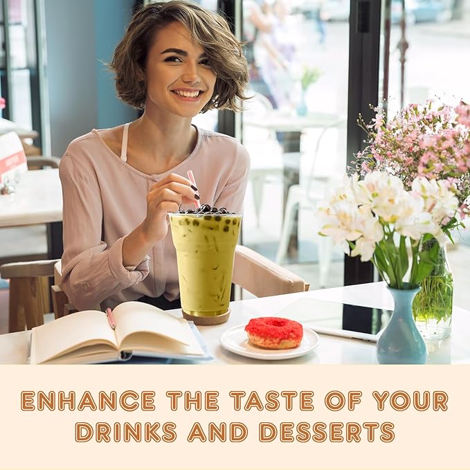 Fanale Brown Sugar Popping Boba Pearls, Vegan, Non GMO, Gluten Free, Fat Free, Perfect for Bubble Tea, Smoothies, Ice Cream, Desserts, and Beverages.