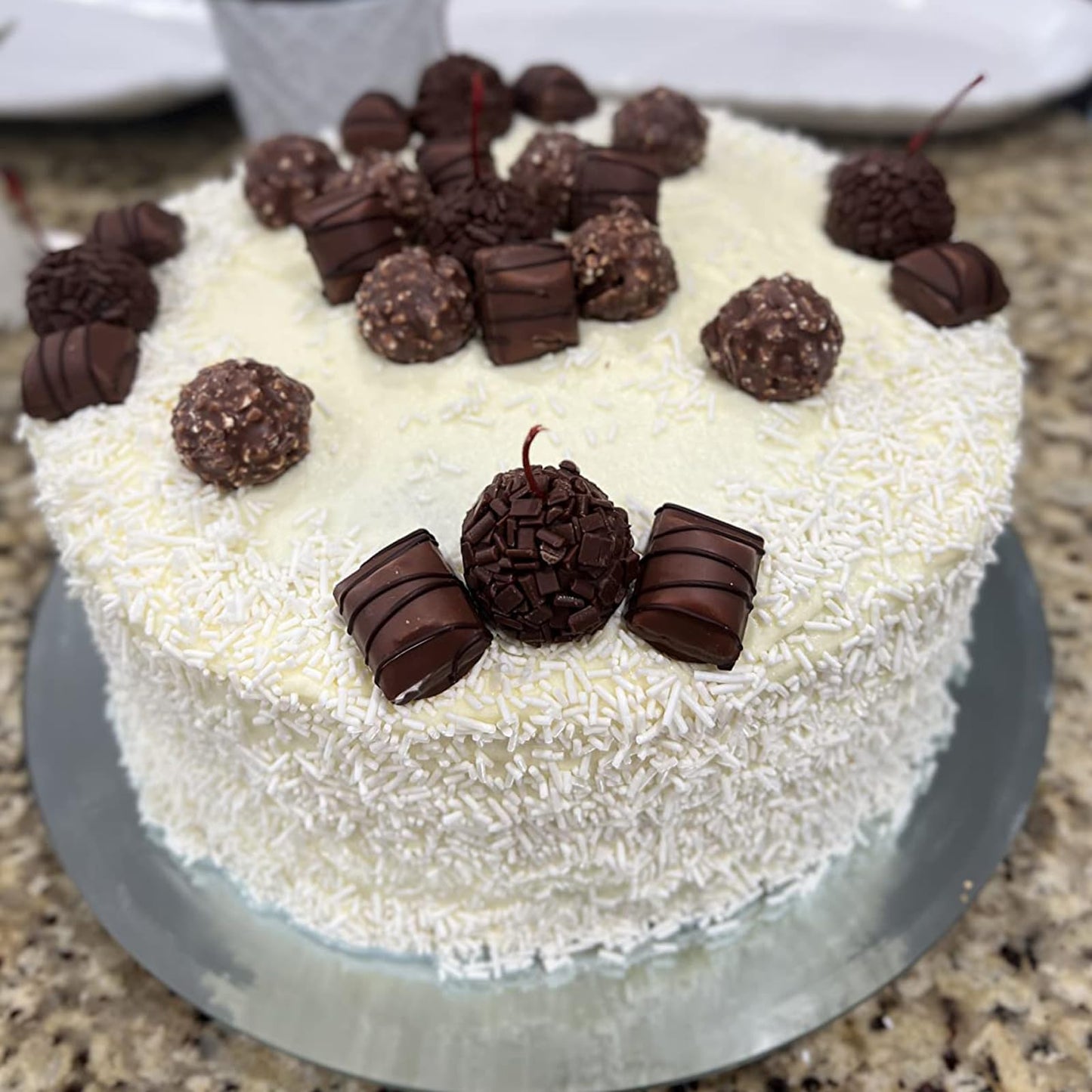 HAKZEON 2 Pack Cake Ring Set, Adjustable Stainless Steel Mousse Cake Rings, Round Molds Cookie Cutter Leveler 7 Layer 6-12 inch for Kitchen Restaurant Mousse DIY