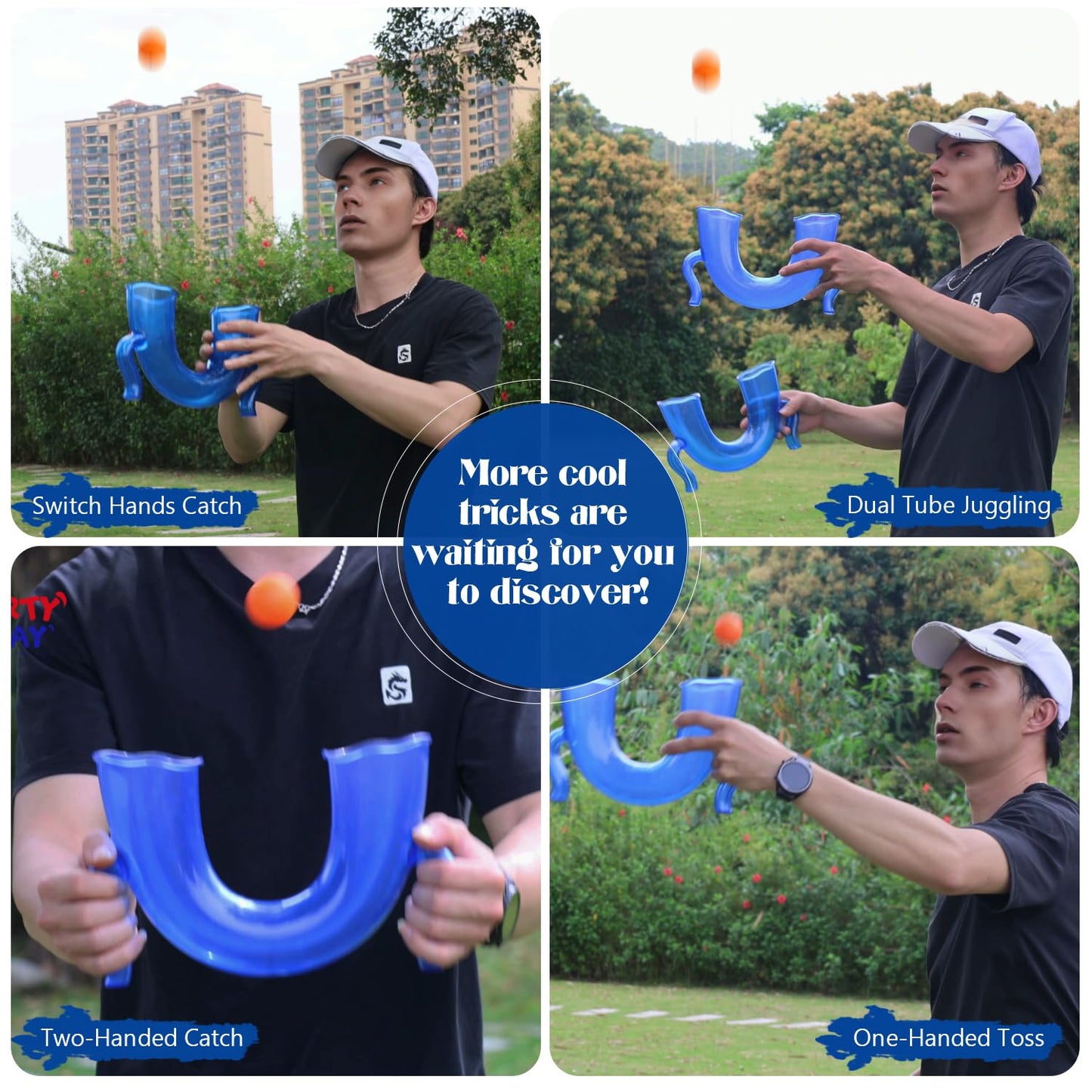 SPORTY PLAY LED Light-Up Juggling Ball Game – Active Sports Challenge Toy for Kids, Boosts Hand-Eye Coordination – Rechargeable Glow Balls, Gift for Boys 8-12