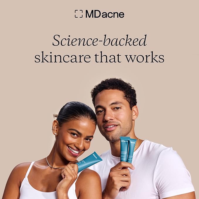 MDacne Shaving Cream for Acne-Prone Skin, 2-Pack - Oil-Free, Eliminates Razor Burn, Cuts & Infections - Reduce Skin Irritation & Prevent Shave Bumps & Nicks - Vegan, Paraben-Free & Cruelty-Free