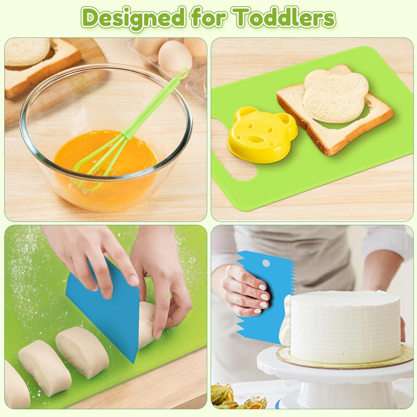 Olanrun 19 PCS Kids Cooking Sets Real Montessori Kitchen Toys for Toddler Girl Boy 3 4 5 6 7 8 9 10 11 12 Year Old, Kids Kitchen Knife Set Birthday Stocking Stuffers for Kid Toddler