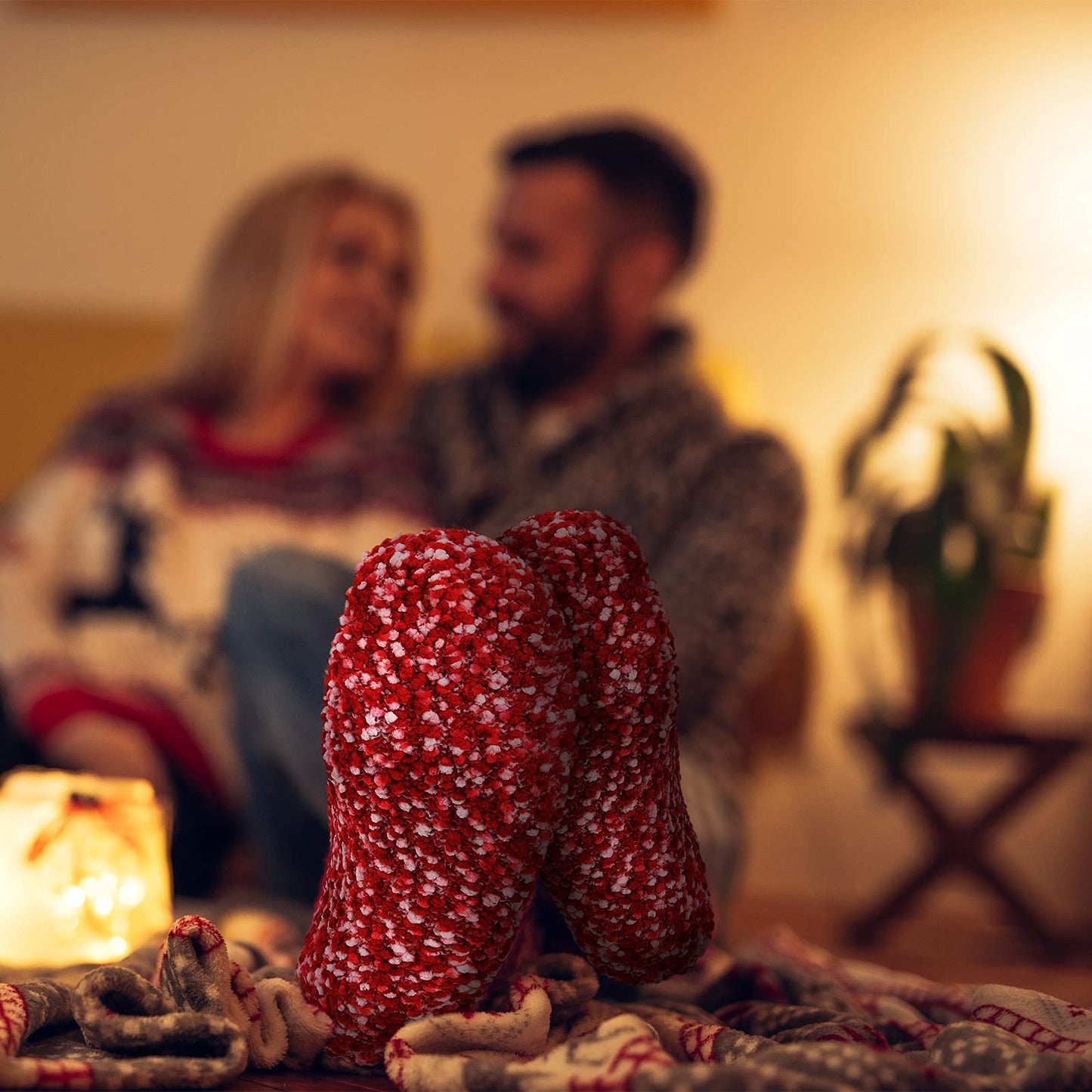 Hicarer 9 Pairs Valentine Cupcake Socks Gift for Women Girl Stocking Stuffers Christmas Gifts Fuzzy Fluffy Sock