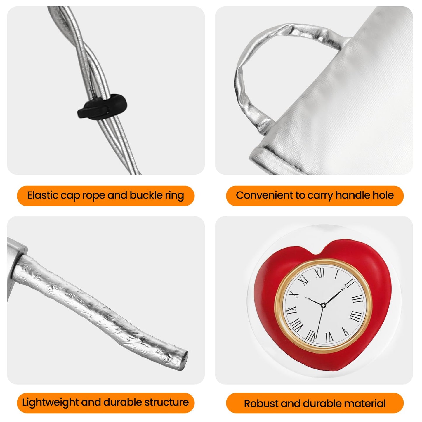 NEZLOP 5Pcs Tin costume Accessories Set Adjustable Silver Funnel Hat Halloween Party Dress up