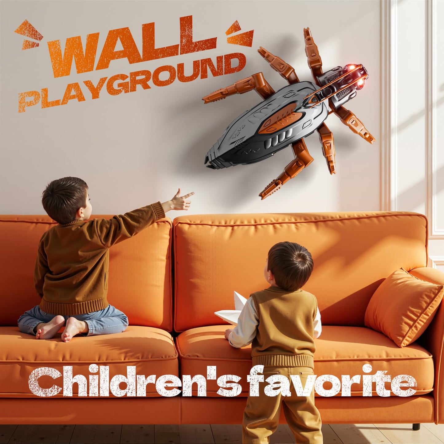 MOBI ONE Wall Climbing Remote Control Toys, Prank Toys with Rechargeable Indoor Wall Toy, Kids Toy for Kids Ages 3 and up