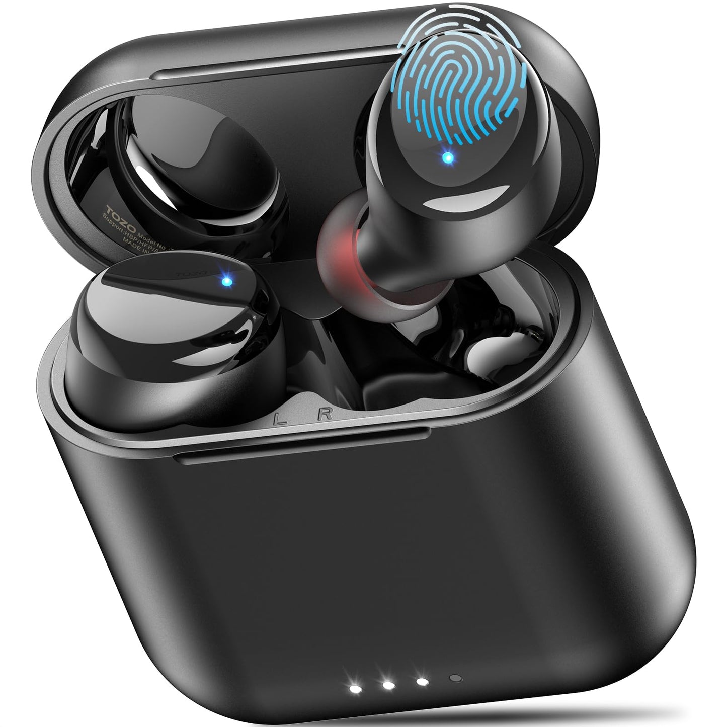 TOZO T6 Wireless Earbuds, Bluetooth 5.3 Ear Buds, Stereo Sound in Ear Headphones, 50 Hours Playtime, Wireless Charging Case, APP Customizable EQs, IPX8 Waterproof Earphones