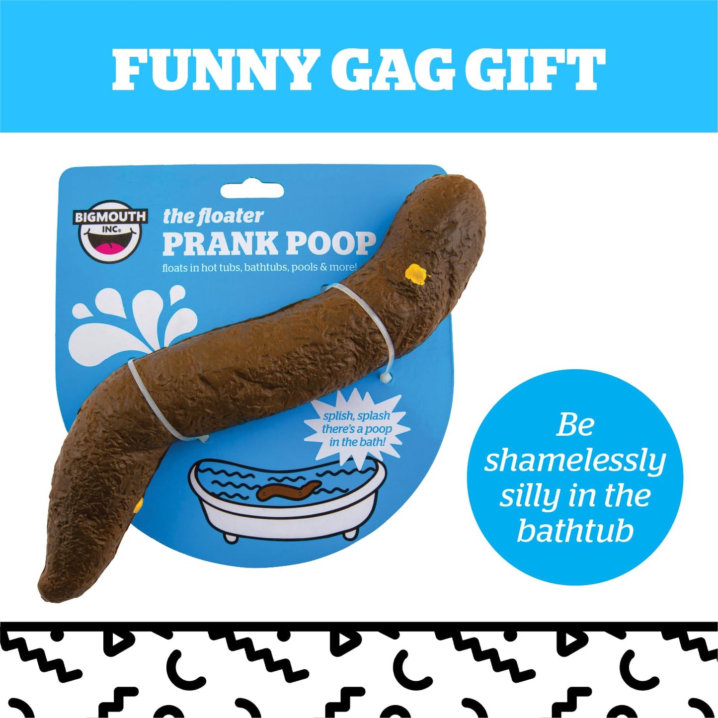 BigMouth Inc The Floater, Realistic Fake Poop Novelty Party Pranks for Kids, Adult Gags and April Fools Day Prank, Potty Humor Novelty Gifts for Men, Caca Toy Prank Items, Fake Poo Practical Joke