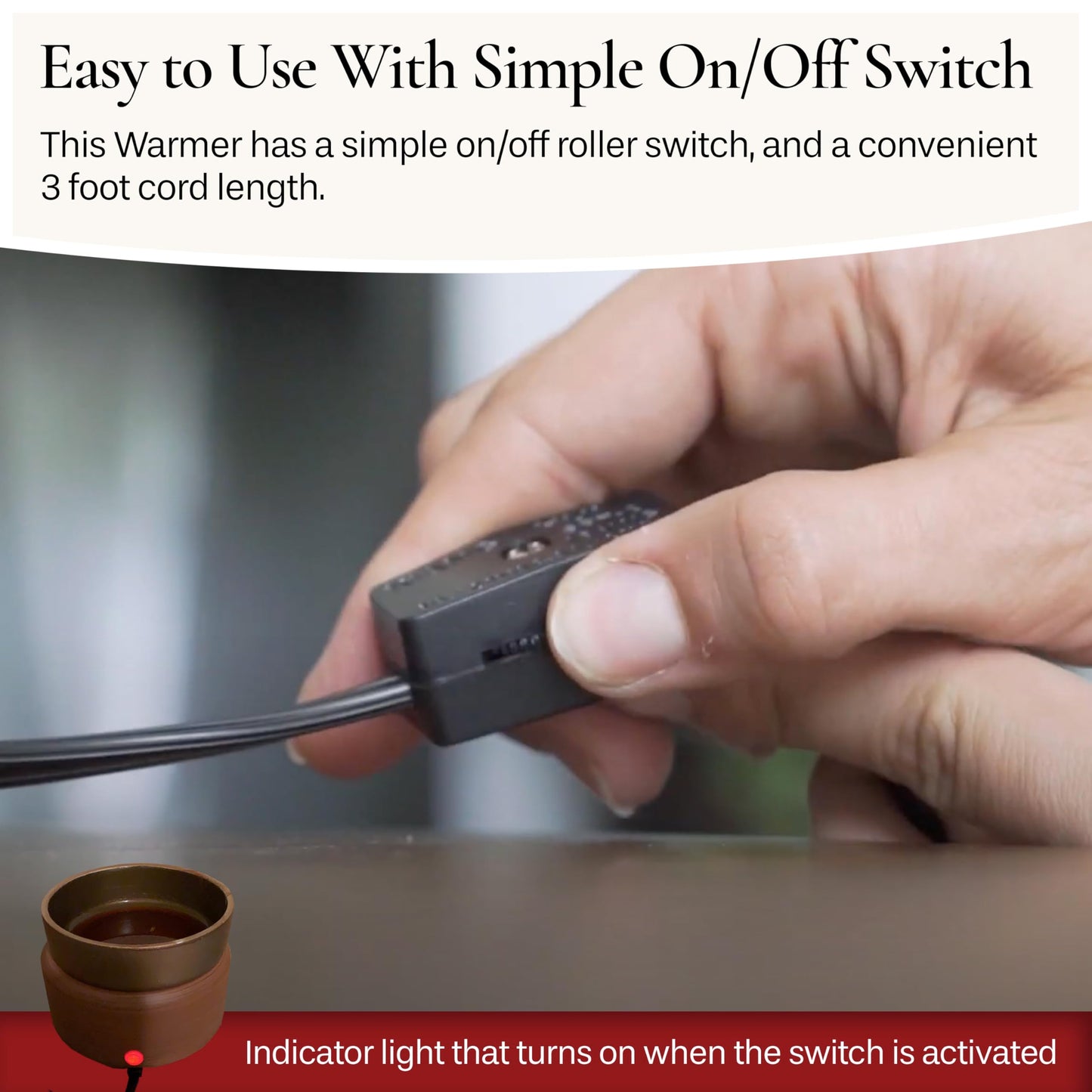 CANDLE WARMERS ETC 2-in-1 Candle and Fragrance Warmer for Warming Scented Candles or Wax Melts and Tarts with to Freshen Room, Midas