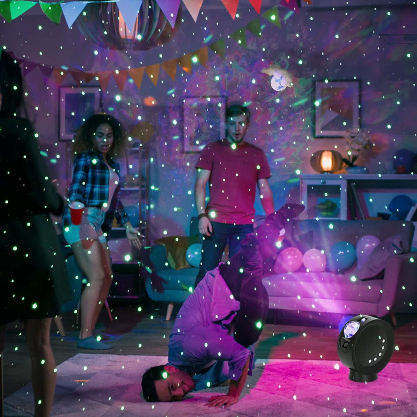 LitEnergy LED Sky Projector Light, Galaxy Lighting, Nebula Star Night Lamp with Base and Remote Control for Gaming Room, Home Theater, Bedroom , or Mood Ambiance (Black)