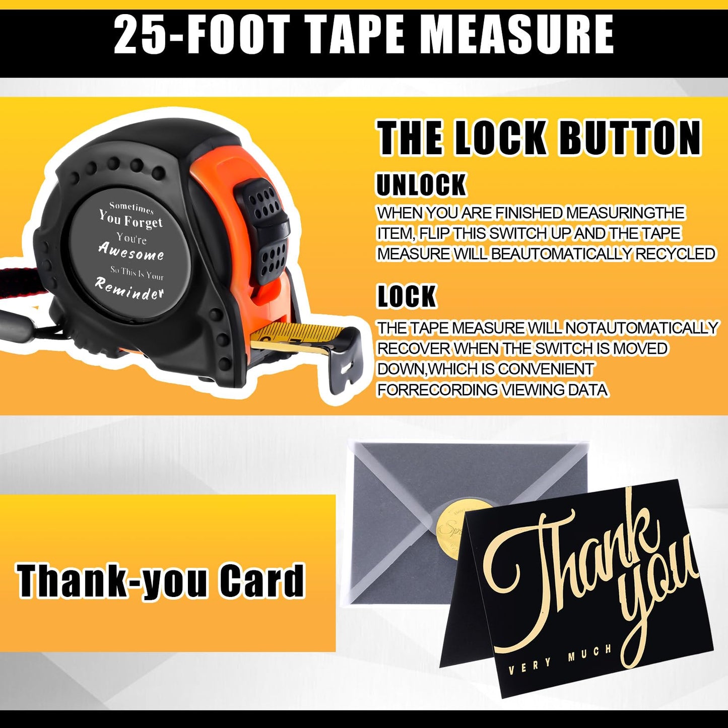 Tandefio Dad Gifts Multifunctional Tool Set Father's Day Gifts for Men Adults Magnetic Pick up Set 7 in 1 Multitool Pen Measuring Tape with Box for Home Bike Fast Repair