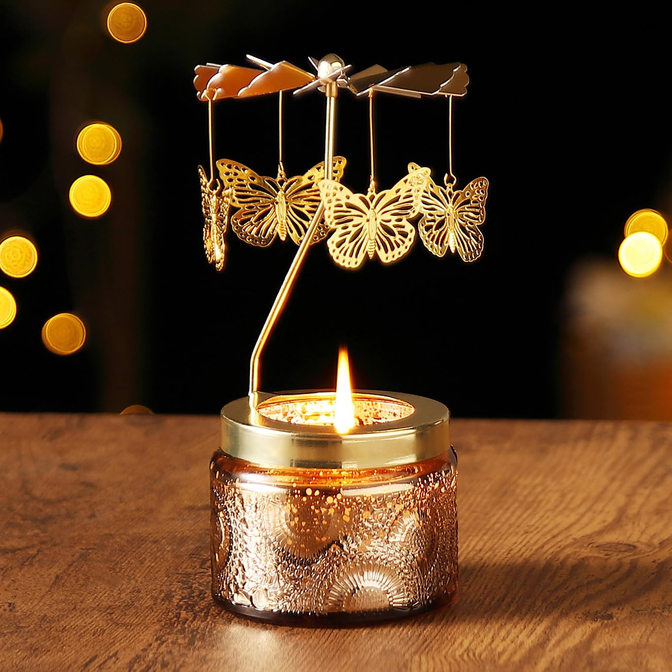 Butterfly Gifts for Women, Birthday Gifts for Mom Daughter Sister Wife, Unique Gift for Friend Women Rotatable Scented Candles Gift for Anniversary Christmas Mothers Day