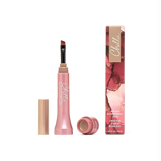 Chella Eyebrow Cream, Beautiful Blonde - Vegan, Cruelty Free, Paraben Free, Gluten Free Eyebrow Pomade Makeup - Long Wearing, Velvet Consistency, Water Resistant