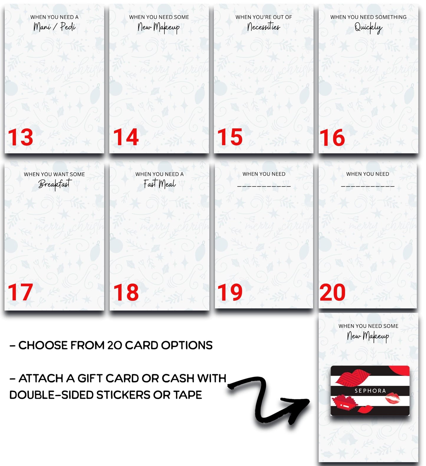 Christmas Gift Card Book