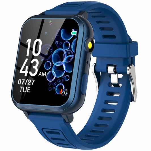 Kids Smart Game Watch with 24 Games HD Touch Screen Video Camera Music Player Pedometer Flashlight Alarm Clock 12/24 hr, Gifts for 5-12 Year Olds Boys