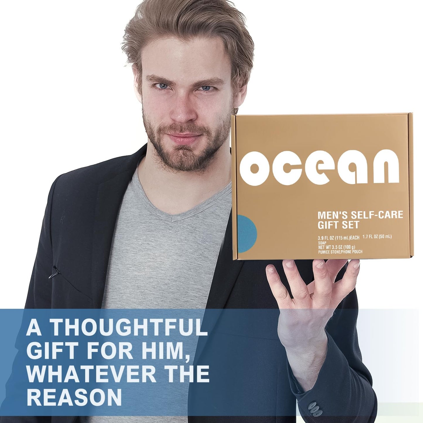 Bath and Body Wash Gift Set for Men, 6 Pcs Post-Workout Bath Gifts for Men, Cleanses, Hydrates, Refreshes, Mens Father's Day, Birthdays, Holidays Gifts Ideas