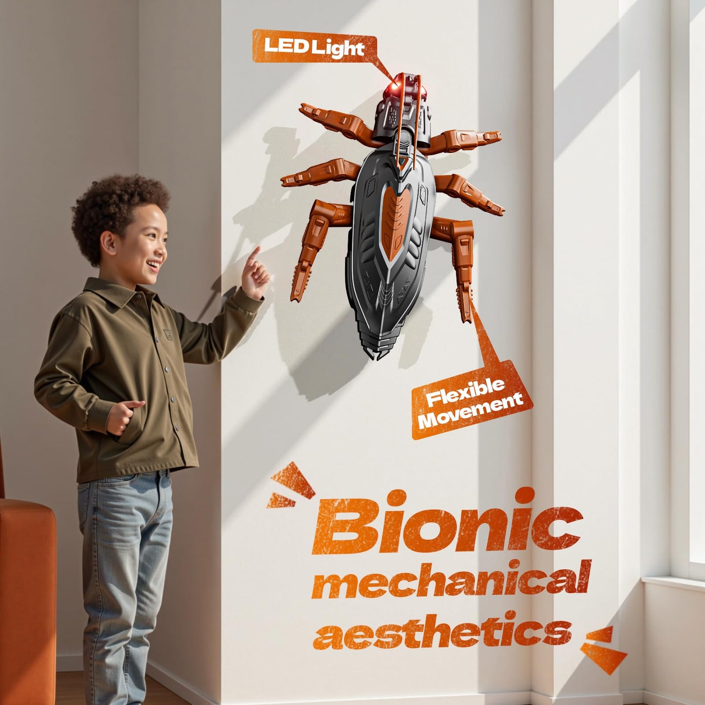 MOBI ONE Wall Climbing Remote Control Toys, Prank Toys with Rechargeable Indoor Wall Toy, Kids Toy for Kids Ages 3 and up