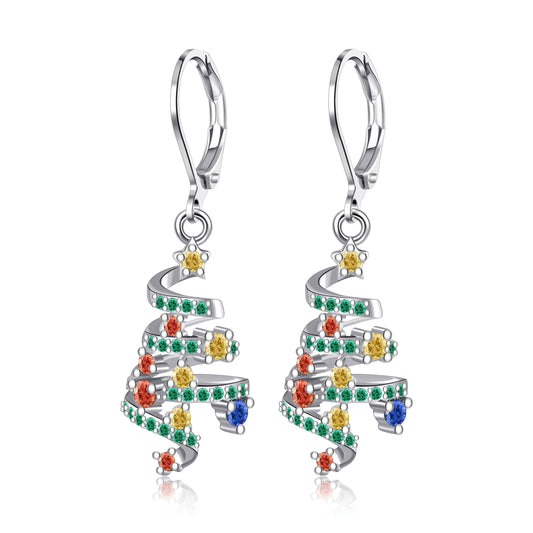 TALYKONG Christmas Earrings Christmas Tree Earrings for Women Dangle Leverback Christmas Holiday Winter Xmas Jewelry for Women (christmas tree)