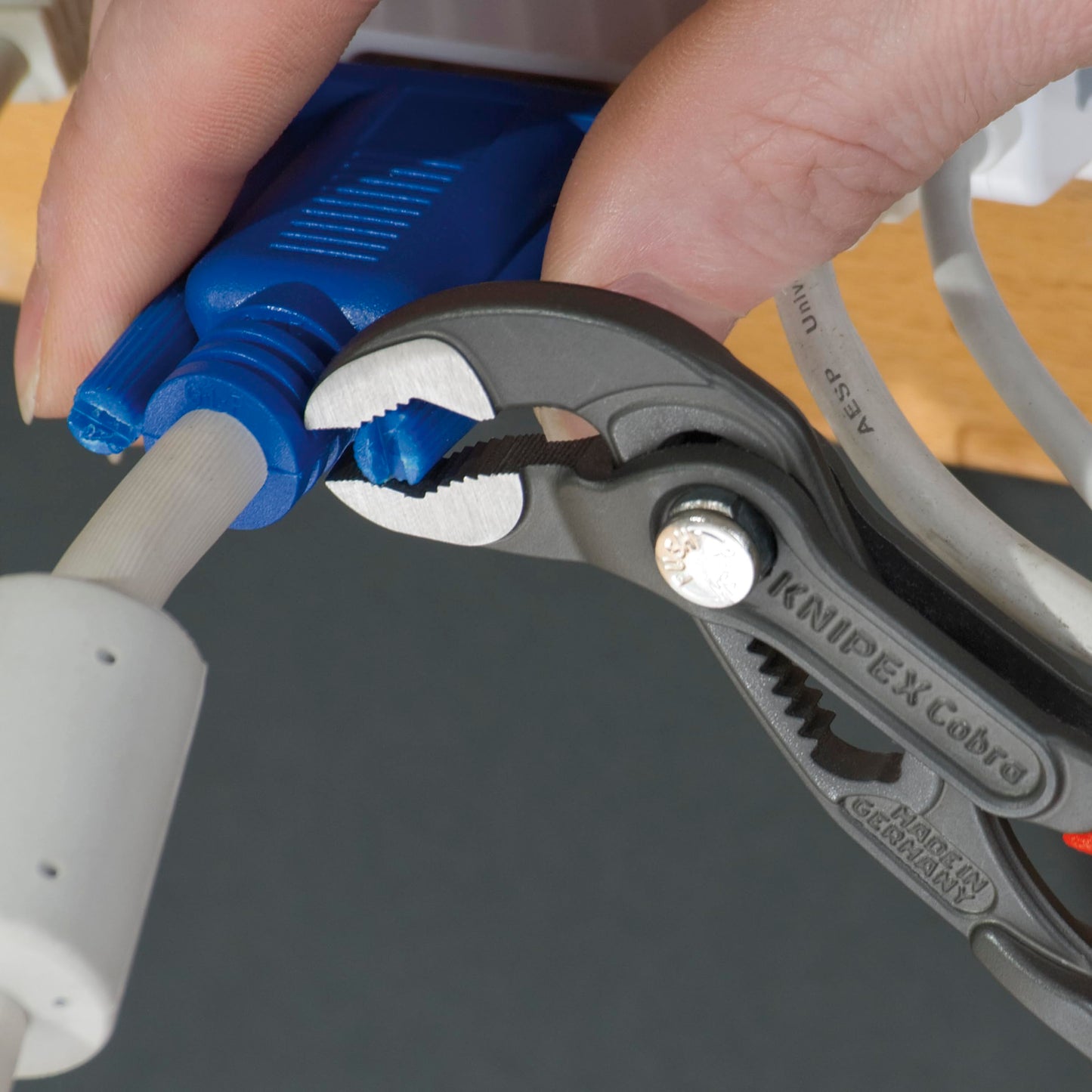 KNIPEX Tools - Cobra Water Pump Pliers (8701125), 5-Inch,Red and Silver