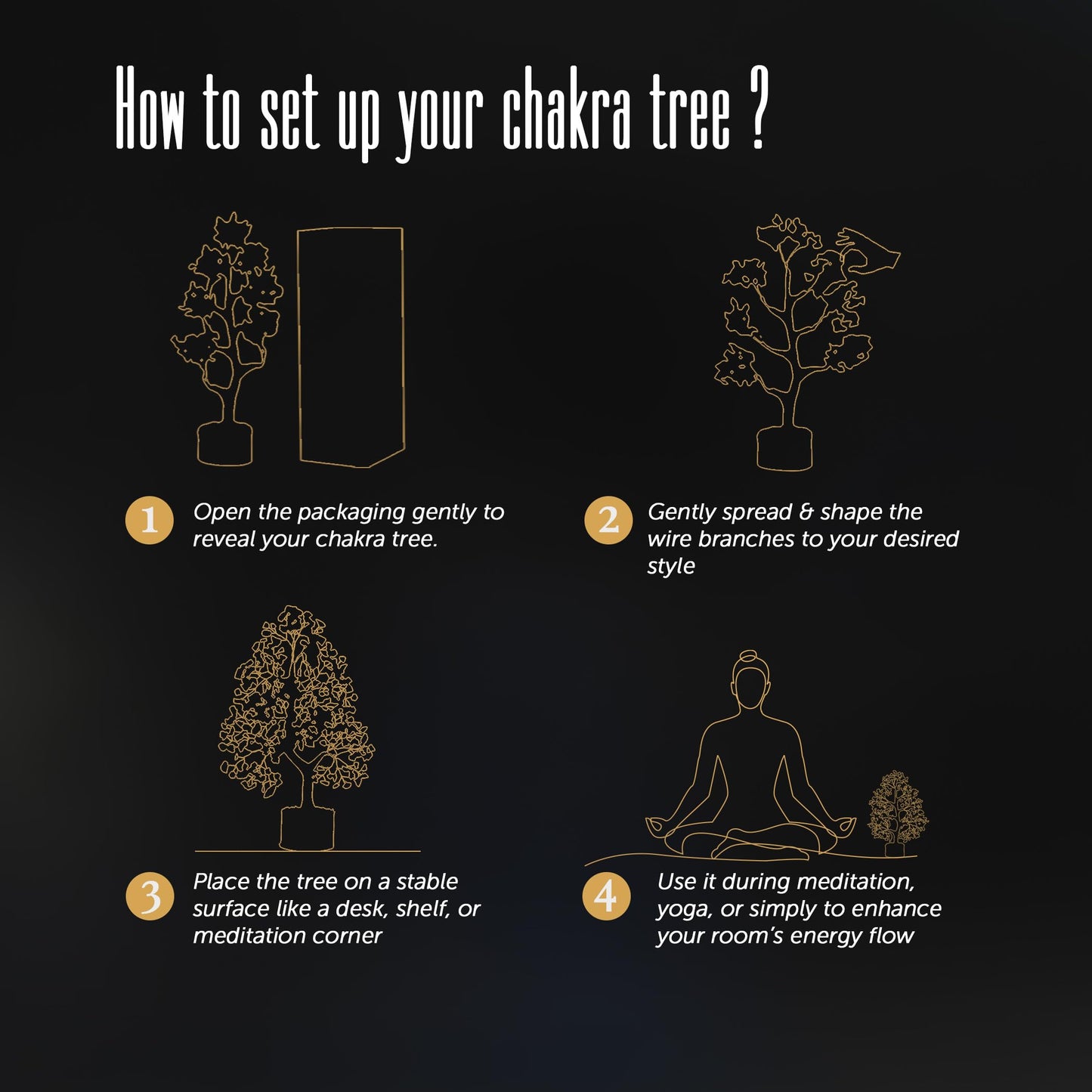 FASHIONZAADI 7 Chakra Tree of Life, Crystals and Healing Stones, Birthday Gifts for Women - Crystal Tree for Positive Energy, Home Office Decor, Spiritual Gifts for Women