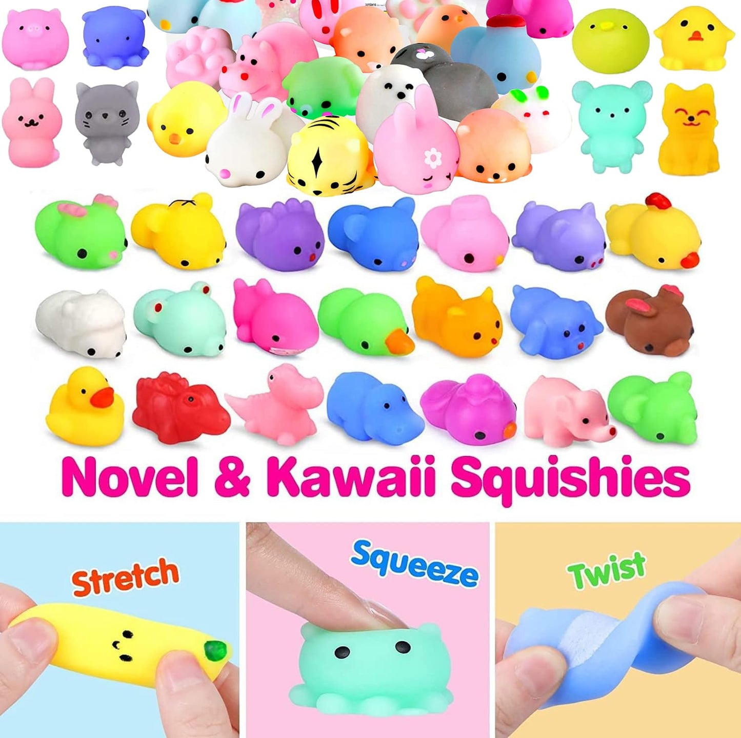 128 Pcs Party Favors for Kids 4-8-12, Fidget Toys, Pinata Stuffers, Treasure Chest Box Toys for Classroom, Goodie Bag Stuffers, Carnival Prize Box Toy for Boys Girls, Easter Egg Filler Gifts Bulk Toys