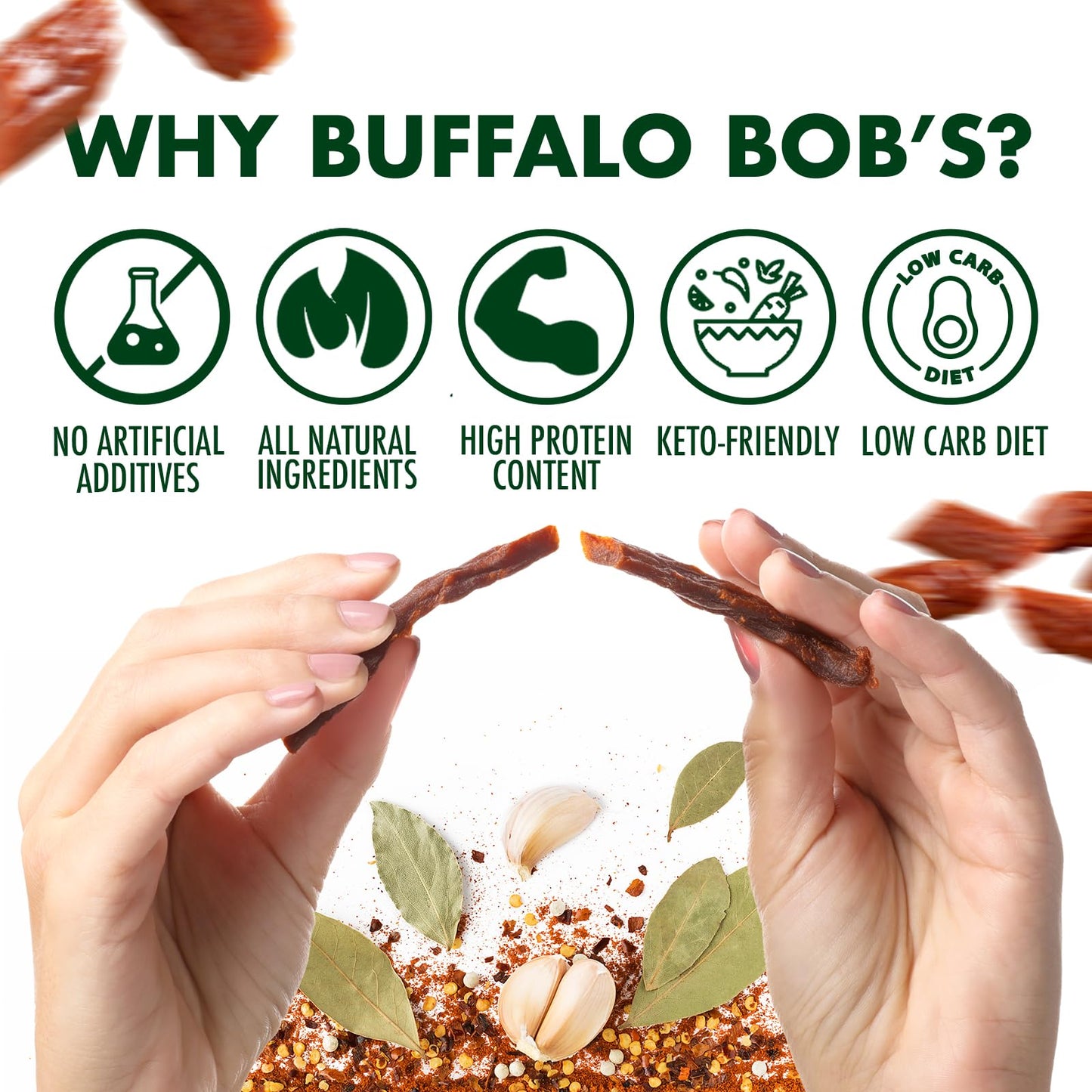 Buffalo Bob's Wild Game Meat Snacks (1oz Stick, 15 Pack) Exotic Variety Assortment Sampler, Gift for Men/Dad, Stocking Stuffer, Adventure Enthusiast