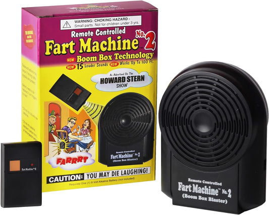 T.J. Wisemen, Inc. Fart Machine #2 - The Original Remote Controlled Fart Machine with Boom Box Technology - 15 Realistic Sounds - Wireless with 100 ft Range
