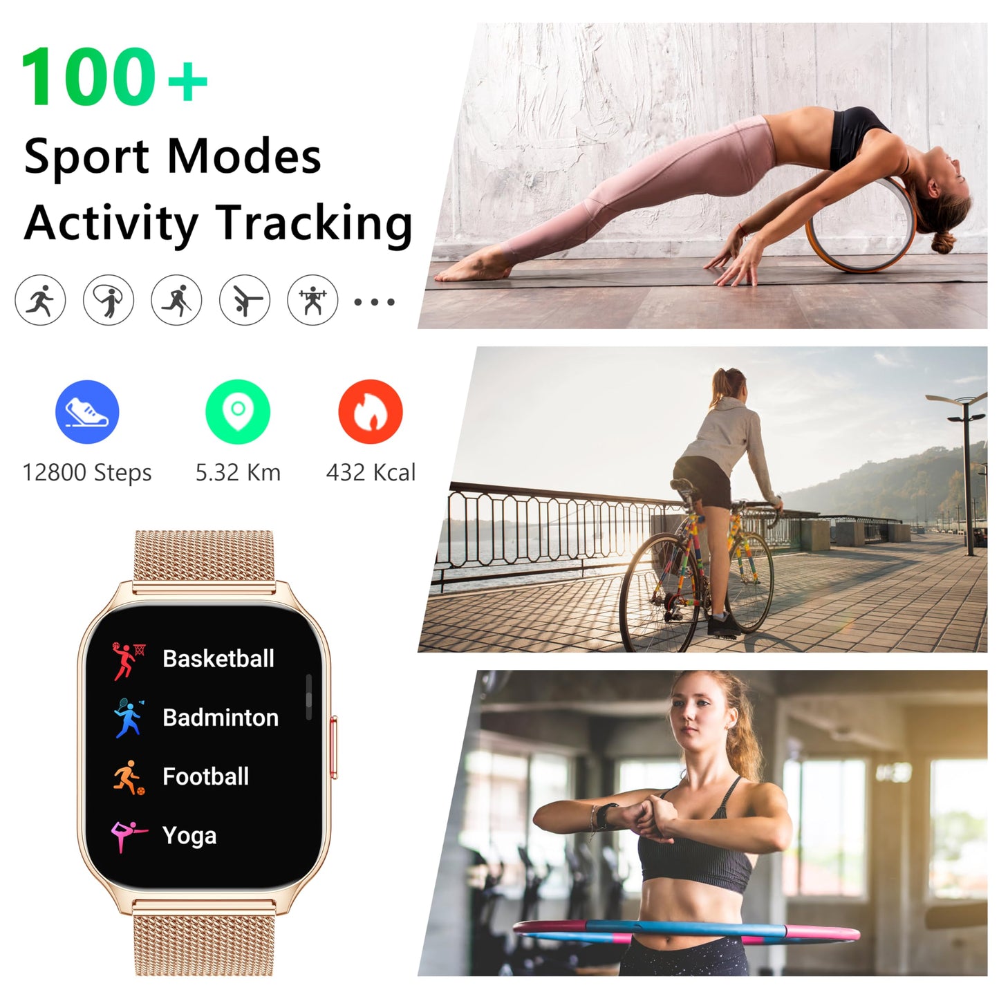 ZOSKVEE Smart Watch 45mm for Women Men(Dial/Answer Calls), 2.0" Fitness Tracker Watch with Heart Rate/Blood Pressure/Blood Oxygen Monitor for Android iOS