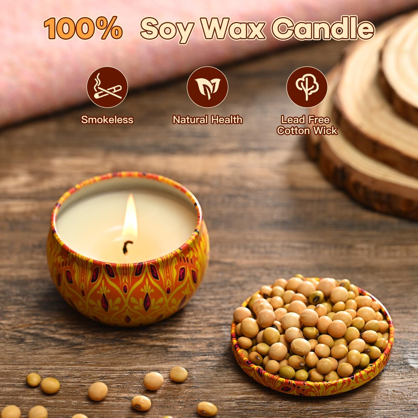 Obisesio Scented Candle Set, 12 Pack Candles Gift for Home Scented, Aromatherapy Candle Gift, 2.5 oz Long Lasting Soy Candles for Men, Women, Friends Birthday, Mother's Day, Valentine Bath SPA