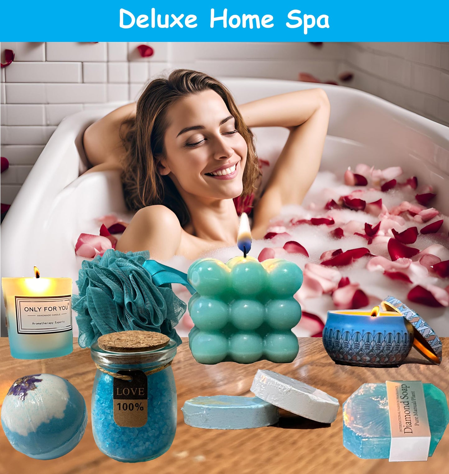 Get Well Soon Gift for Women – 18 Pcs Spa Care Package with Blanket, Tumbler, Candles, Fuzzy Socks – Relaxation Gift Basket for Mom, Sister, Wife, Friend – After Surgery, Birthday, Self Care