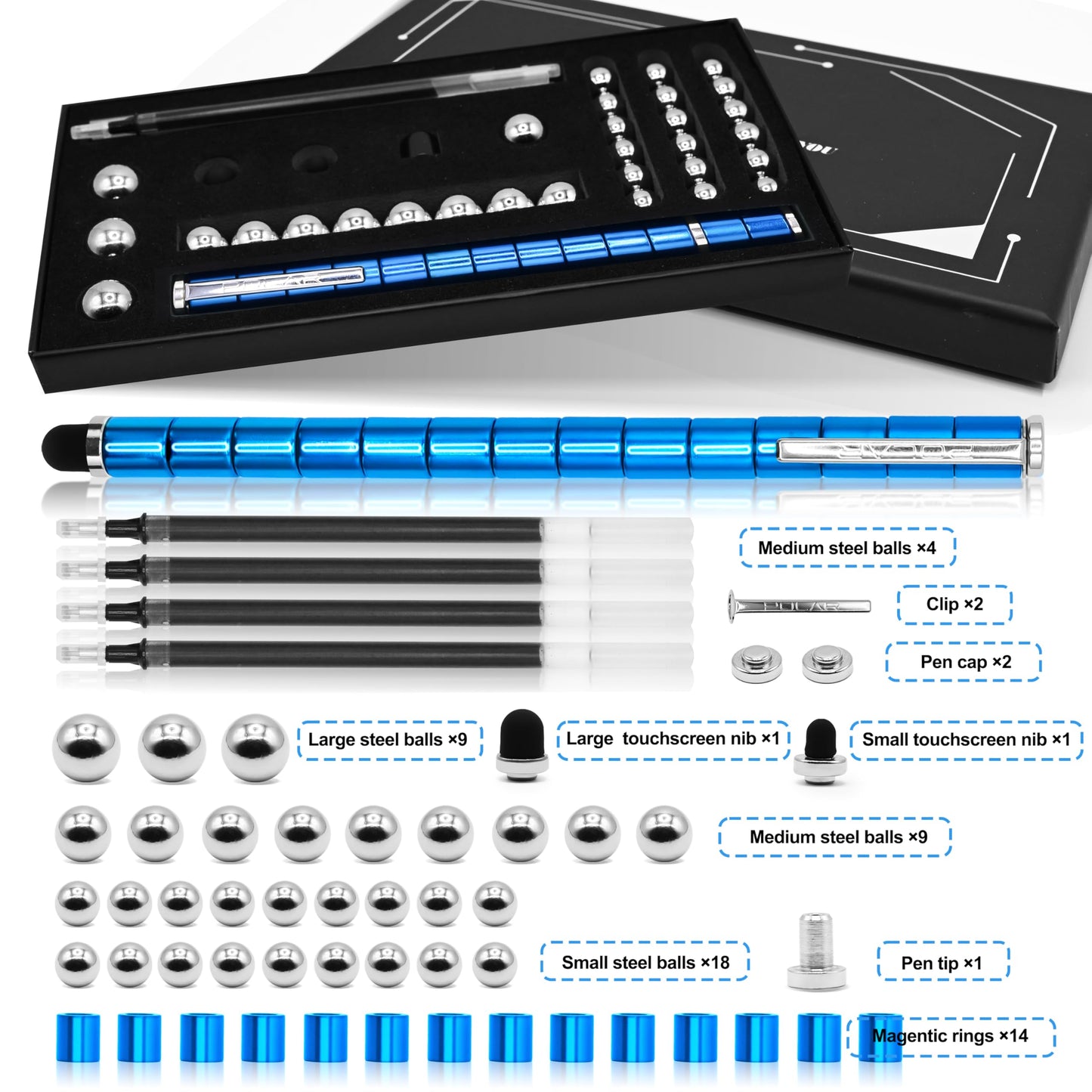 Felikray Magnetic Fidget Pen Toys for Adults Teens Cool Birthday Gifts for Young Men Unique Gifts for Teenage Boys Novelty Christmas Stocking Stuffers Gadget for Men Teen Boy Personalized Gifts