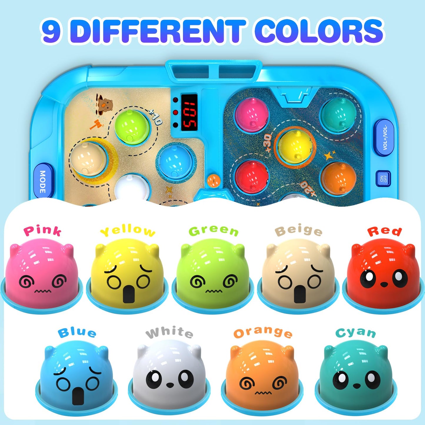 HopeRock Toddler Toys for Boys 4-6 with 2 Hammers, 5 Modes, 9 Music Sprays,Light-Up, Ideal Birthday and Christmas Gifts for 3-6 Year Old Boys