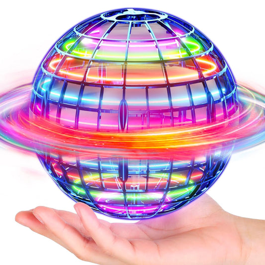Ivtivfu Flying Orb Ball (Blue, 2025 Upgraded) with Dazzling Lights, Magic Hover Spinner, Cool Boomerang Drone, Floating Cosmic Globe, Kids Toys Gifts for 6 7 8 9 10 Year Old Boys Girls