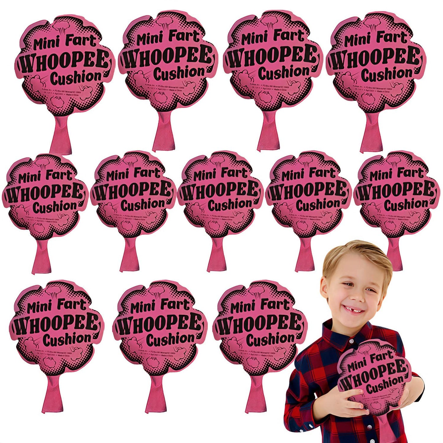ArtCreativity 6 Inch Whoopee Cushions Pack of 12 - Fun Whoopie Cushion Noise Makers for Kids and Adults - Fart Sounds Prank Toy - Novelty Gag Joke Gift - Birthday Bulk Party Favors for Boys and Girls