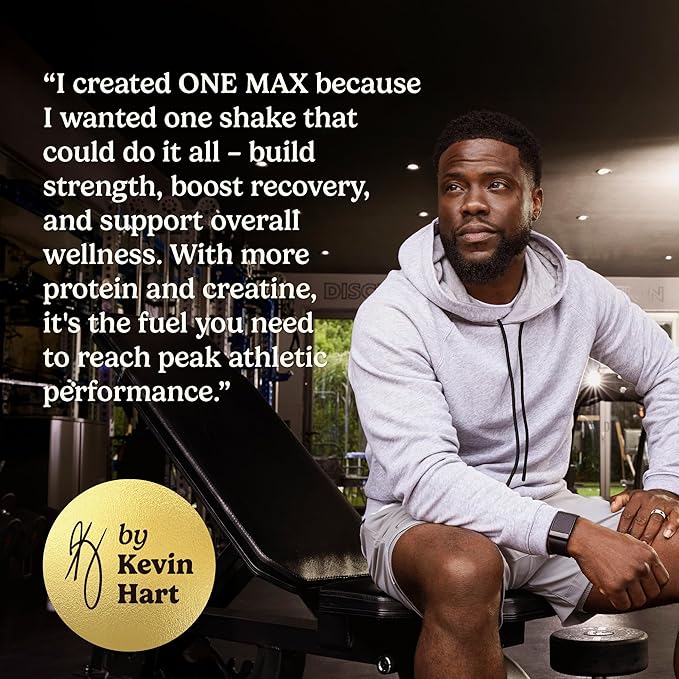 VitaHustle ONE Max Protein Powder, 30g Plant Protein + 5g Creatine, All-in-One Meal Replacement Shake with Greens, Adaptogens, Ashwagandha, Probiotics & Vitamins – Vanilla Ice Cream, 15 Servings