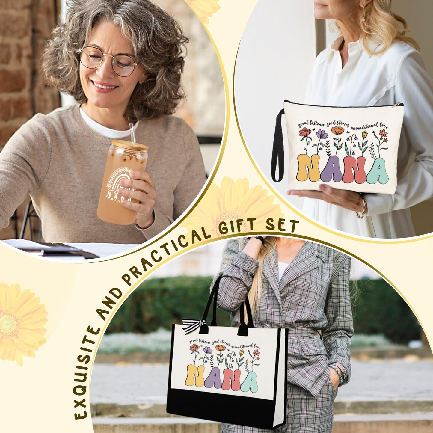 DOGMEM Nana Gifts Set for Grandma, Birthday Gifts for Nana from Granddaughter Grandson Grandchildren Grandkids Best Grandma Gift Set Christmas Gift for Her