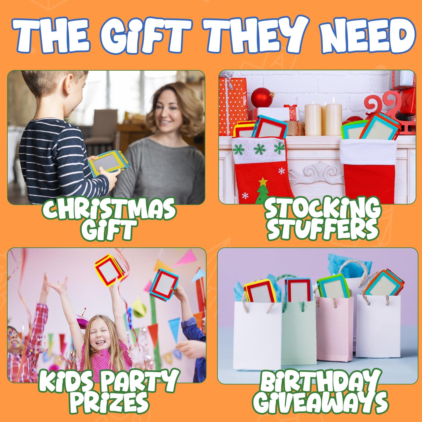 Bedwina Magnetic Drawing Board for Kids - (Pack of 12) Erasable Doodle Sketch Tablet and Travel Drawing Pad for Kids Boys and Girls, Birthday Party Favors and Party Stocking Stuffers for Kids